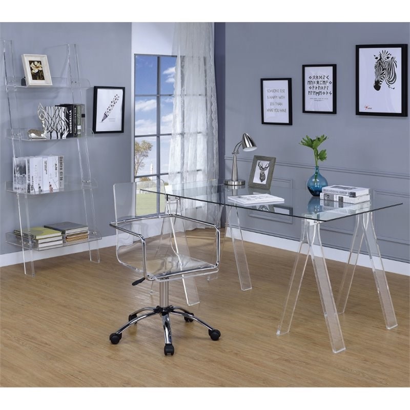 l shaped acrylic desk