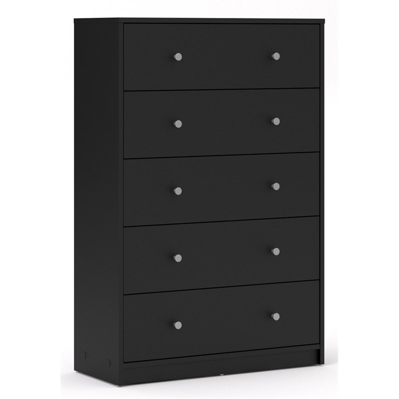 Home Square 4-Piece Furniture Set with 2 5-Drawer Chests and 2 Nightstands