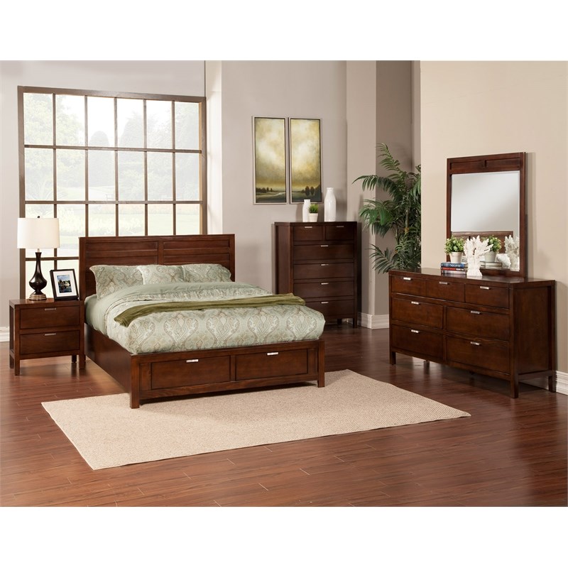 Home Square 2 Piece Furniture Set with Dresser and TV Media Chest in Cappuccino
