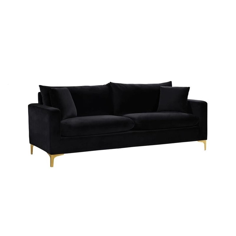 Home Square 2Piece Furniture Set with Contemporary Velvet Loveseat and