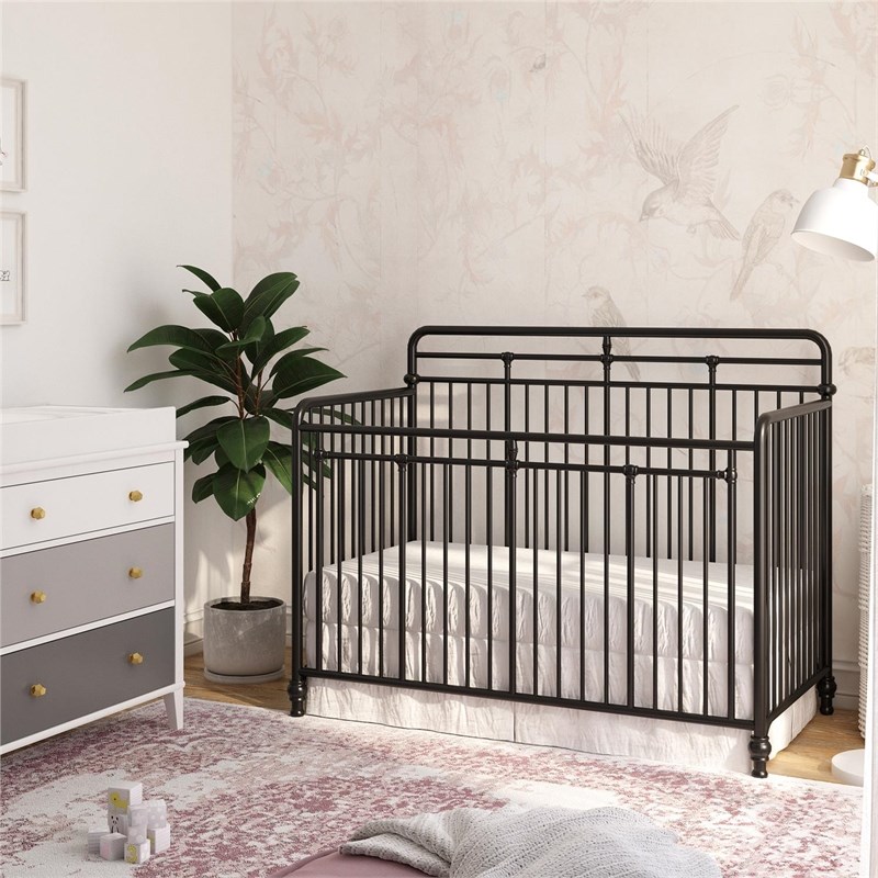 Home Square 2-Piece Furniture Set with Convertible Crib and 3-Drawer Dresser