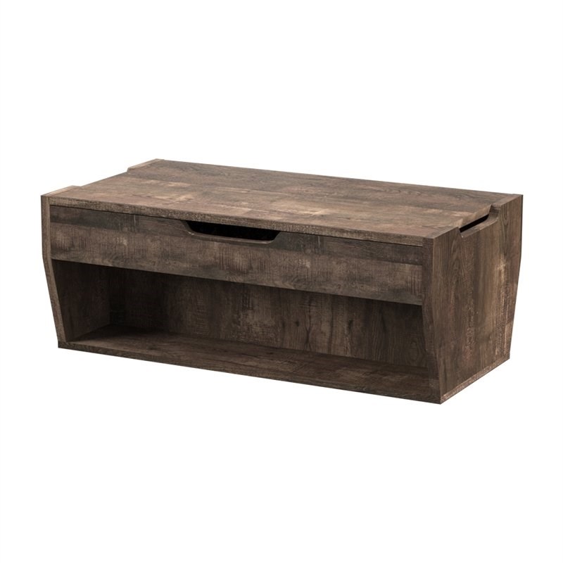 Krella 2-Piece Oak Wood Storage Coffee Table and 62-Inch TV Stand Set