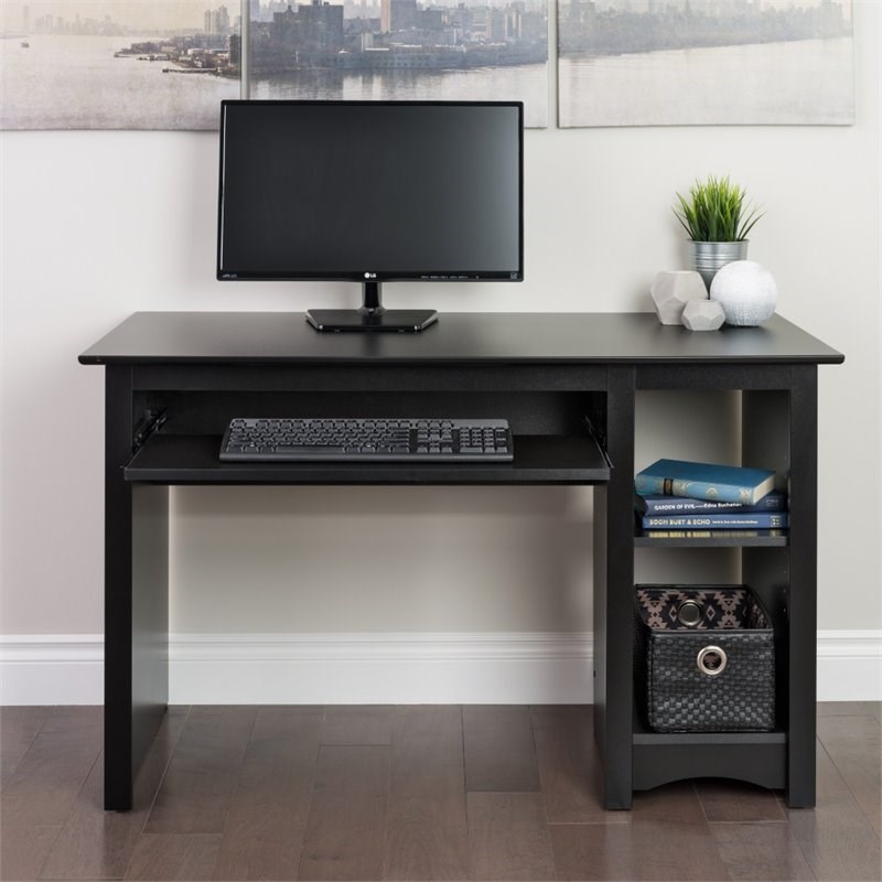 Home Square 2-Piece Set with Small Wood laminate Computer Desk & Wall Hutch