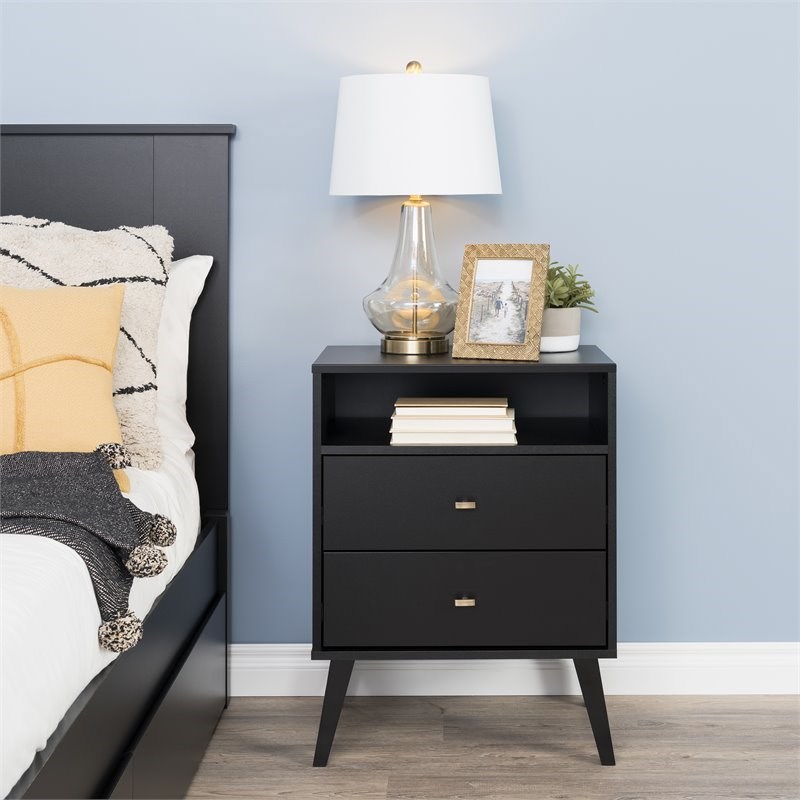 Home Square 2-Piece Set with 2-Drawer Tall Nightstand & 6-Drawer Double Dresser