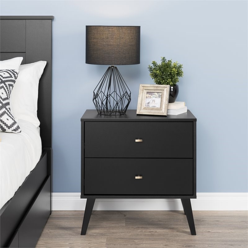 Home Square 4-Piece Set with 2 Nightstands Double Dresser and 4-Drawer Chest
