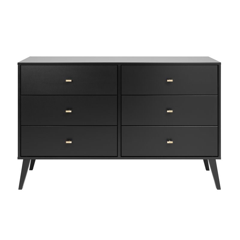 Home Square 4-Piece Set with 2 Nightstands Double Dresser and 4-Drawer Chest