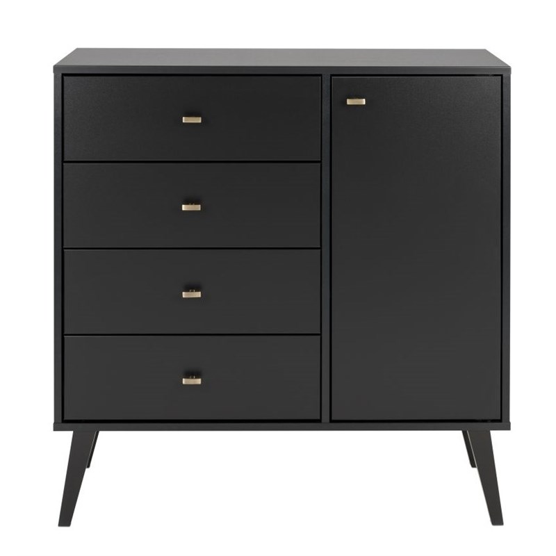 Home Square 2-Piece Set with Modern 7-Drawer Dresser & 4-Drawer Chest with Door