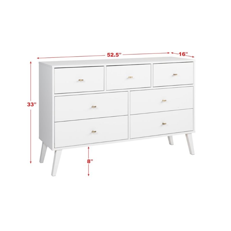 Home Square 4-Piece Set with 2 Tall Nightstands Dresser 4-Drawer Chest in White