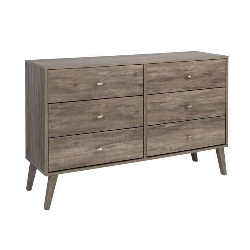 Home Square 3-Piece Set with Tall 6-Drawer Chest Double Dresser & 4-Drawer Chest