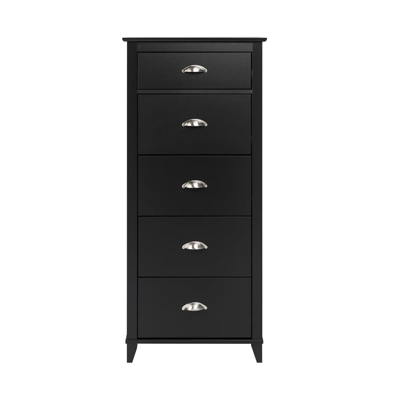Home Square 4-Piece Set with 2 Nightstands Lingerie Chest Wardrobe Armoire