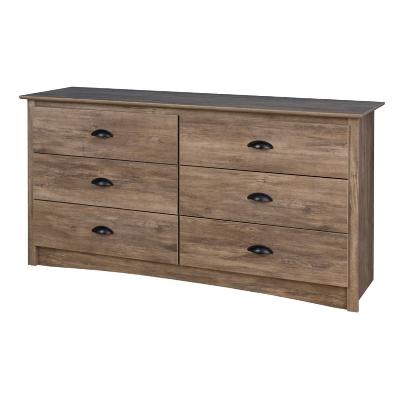 Home Square 3-Piece Set with 2 2-Drawer Nightstands and 6-Drawer Dresser