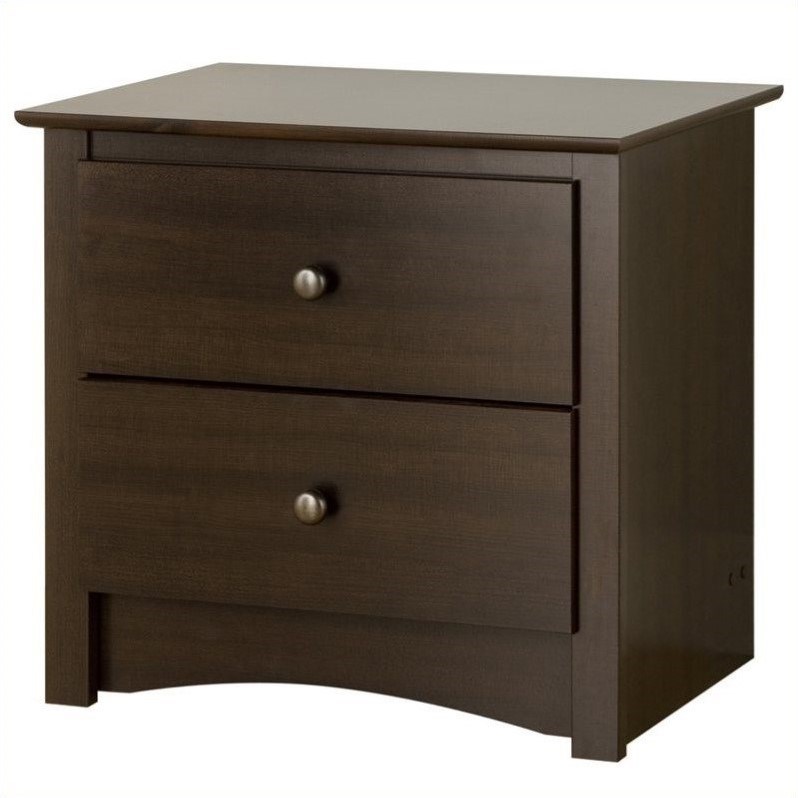 Home Square 3-Piece Set with 2 Night Tables and 6 Drawer Dresser in Espresso