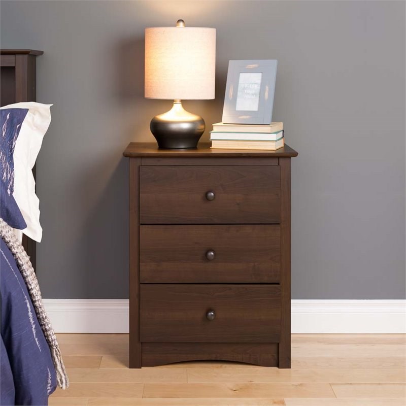 Home Square 3-Piece Set with Storage Bed 6-Drawer Dresser and Tall Nightstand