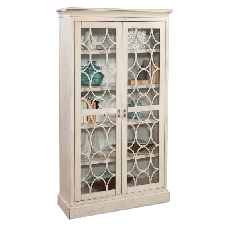 Home Square 2-Piece Set with Glass Doors Bookcase and 80