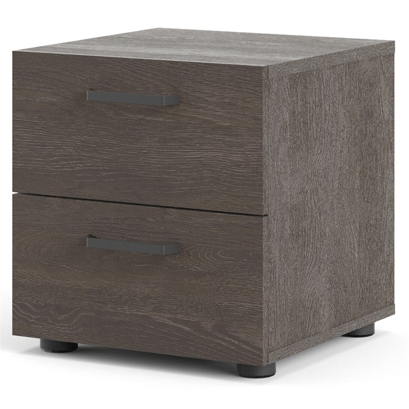 Home Square 4 Piece Set with Dresser Chest and Two Nightstands in Dark Chocolate
