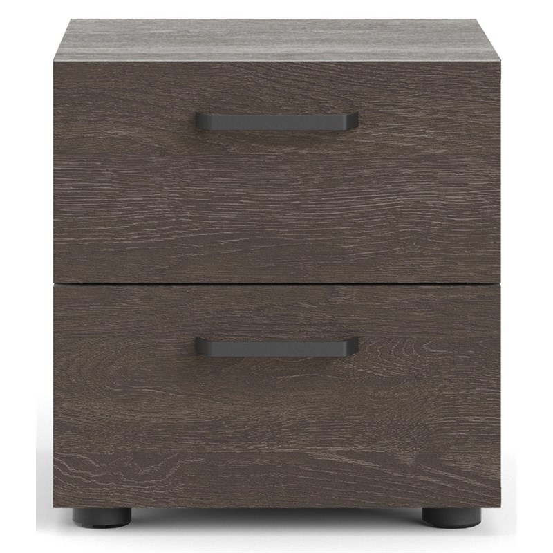 Home Square 2 Piece Set with 4 Drawer Chest and Nightstand in Dark Chocolate