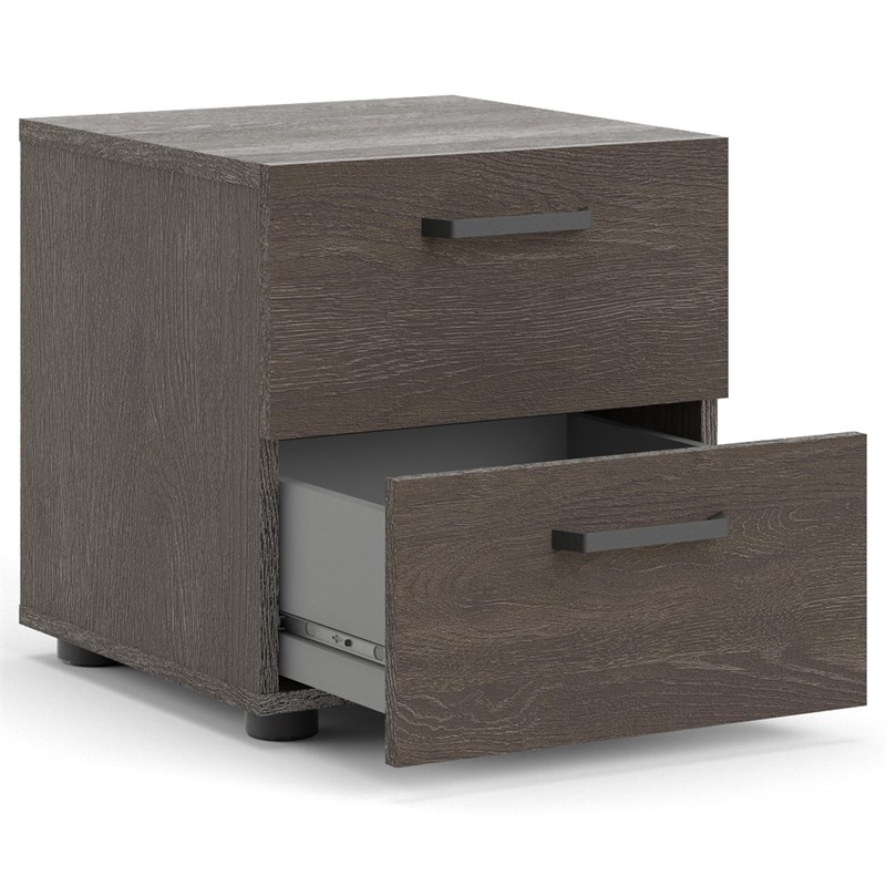 Home Square 3 Piece Set with 4 Drawer Dresser and Nightstands in Dark Chocolate