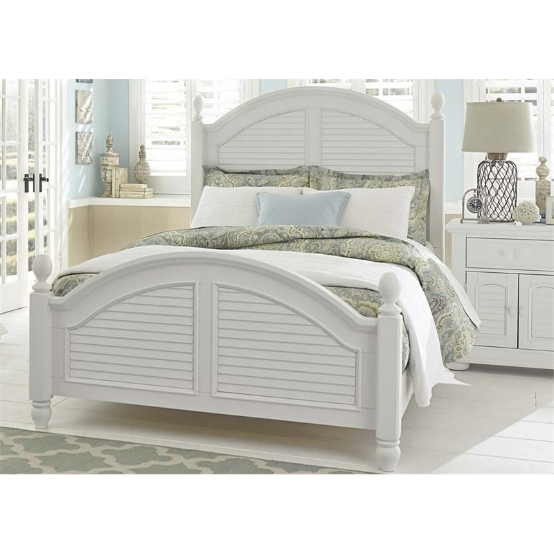 Home Square 2-Piece Set with King Poster Bed & 2-Door 5-Drawer Dresser