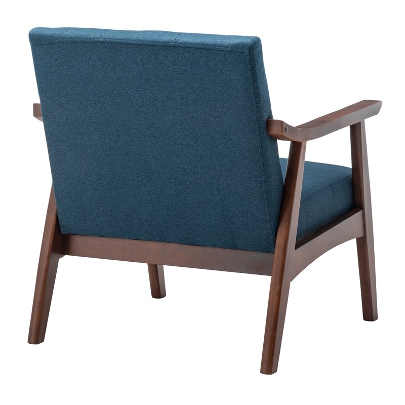 Home Square Natalie Furniture Accent Chair in Blue - Set of 2