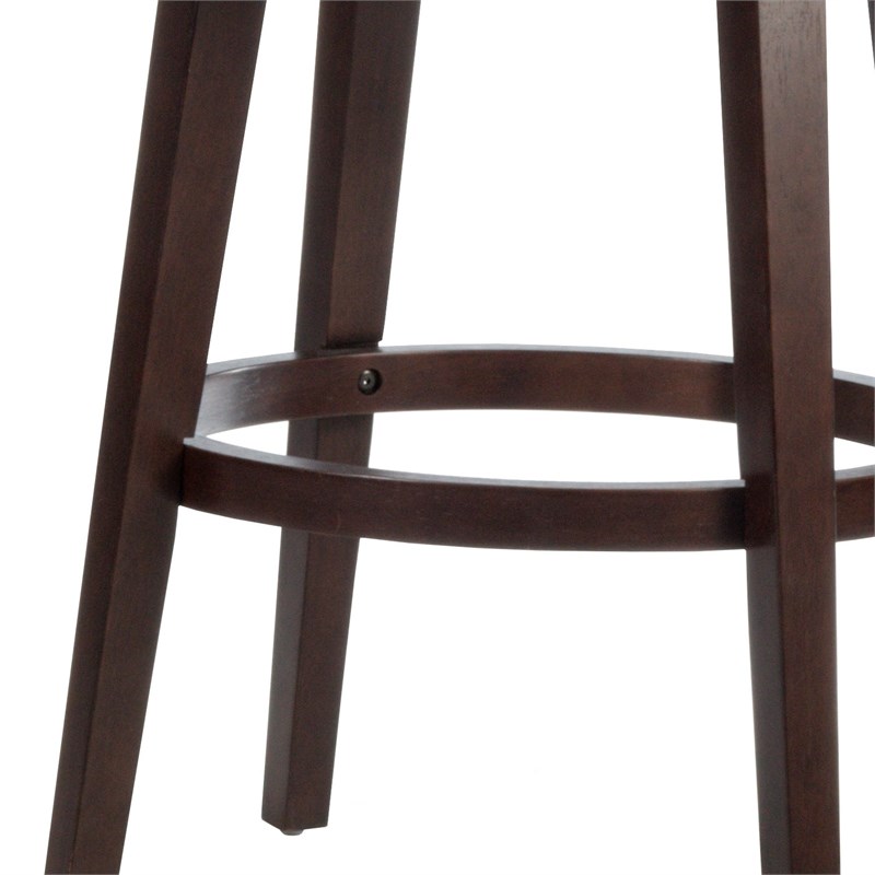 Home Square Swivel Counter Height Stool Chocolate - Set of 2