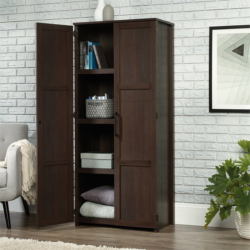 Home Square 2-Piece Set with Wardrobe Armoire and Pantry in Dakota Oak