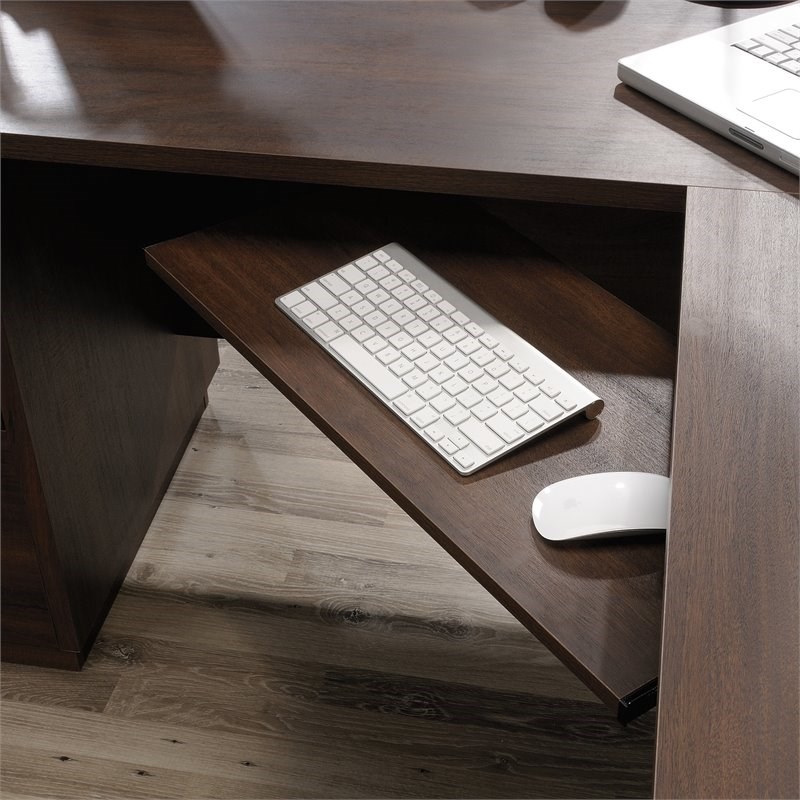 Home Square 2-Piece Set with L-Shaped Desk & Computer Desk Hutch