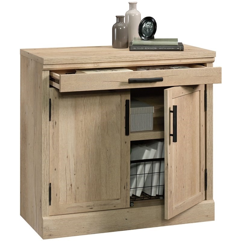 Home Square 3-Piece Set with L-Shaped Desk & Hutch & Library Base Storage Stand