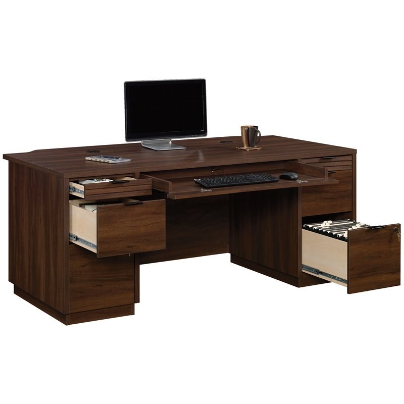 Home Square 3-Piece Set with Excutive Desk Hutch & 2-Drawer Lateral File Cabinet