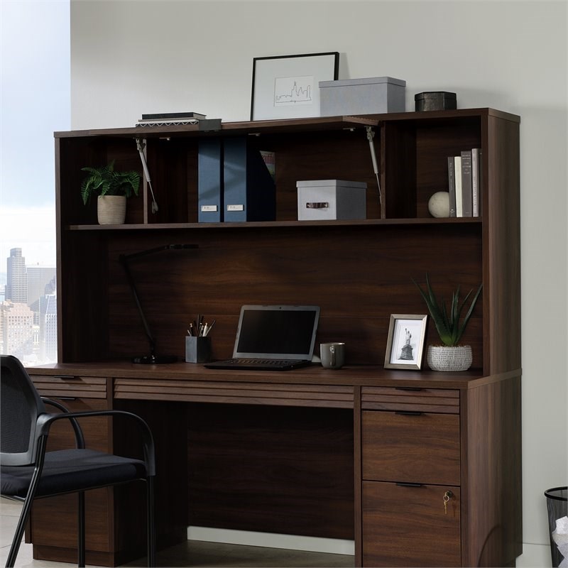 Home Square 3-Piece Set with Excutive Desk Hutch & 2-Drawer Lateral File Cabinet