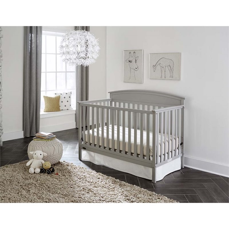 Home Square 2-Piece Set with 4-Drawer Chest and 4-in-1 Convertible Crib