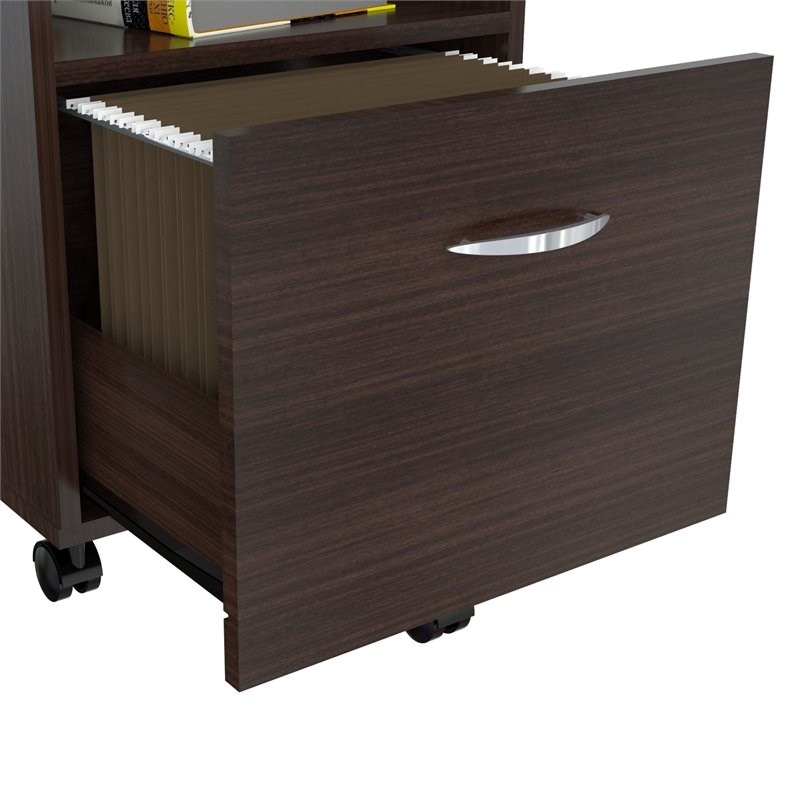 Home Square 2-Piece Set with L-Shaped Writing Desk & Mobile File Cabinet