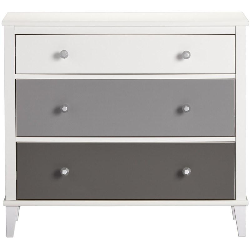Little Seeds Monarch Hill Poppy 3 Drawer Dresser in White and Gray ...