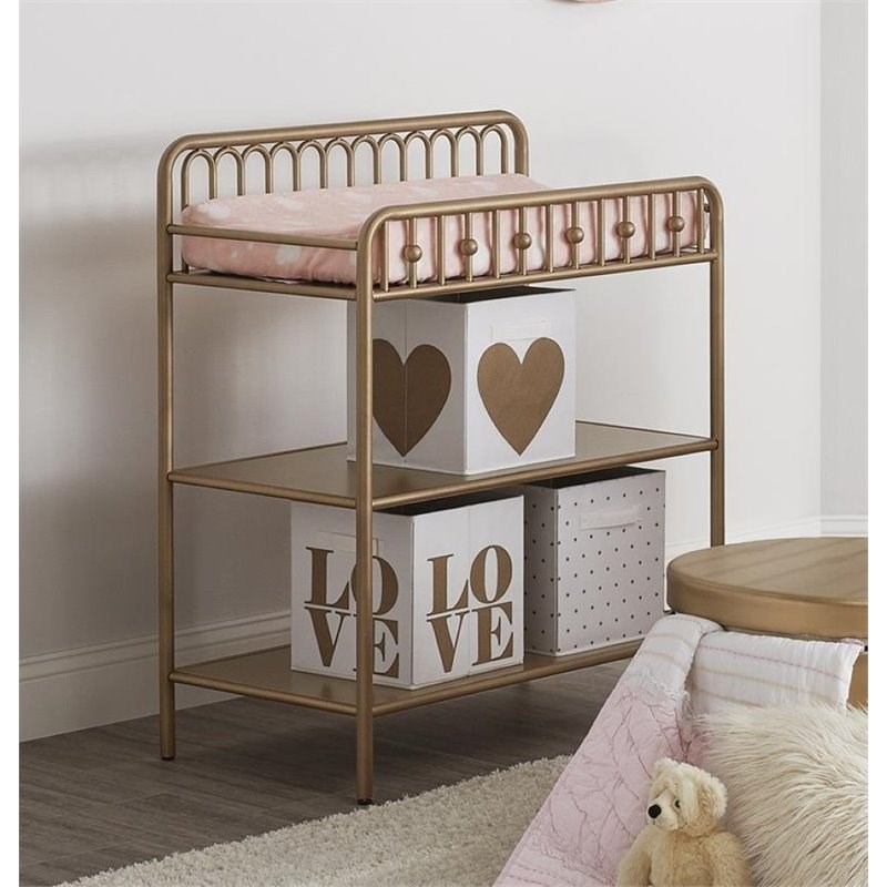 Little Seeds Monarch Hill Ivy Metal Changing Table in Gold Homesquare