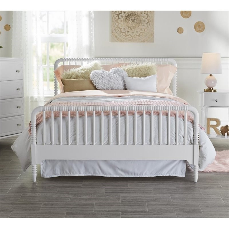 Little Seeds Rowan Valley Linden Full Spindle Bed in White Homesquare