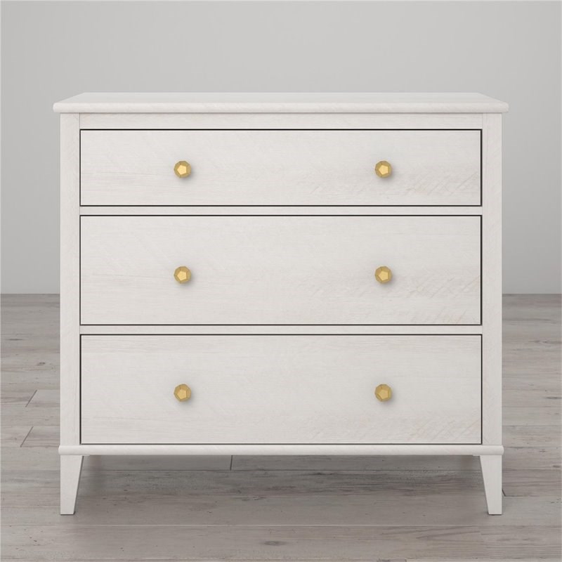 Little Seeds Monarch Hill Poppy Ivory Oak 3 Drawer Dresser Homesquare