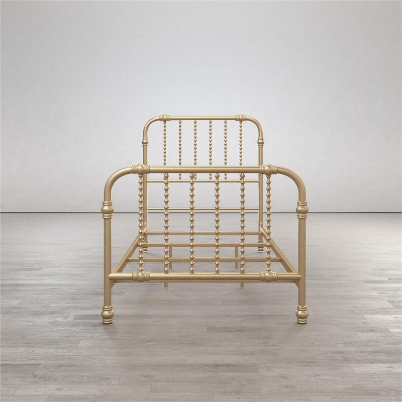 Little Seeds Monarch Hill Wren Metal Bed Twin in Gold Homesquare