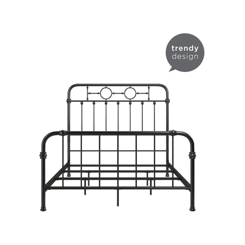 Little Seeds Willow Black Metal Kids Full Size Bed