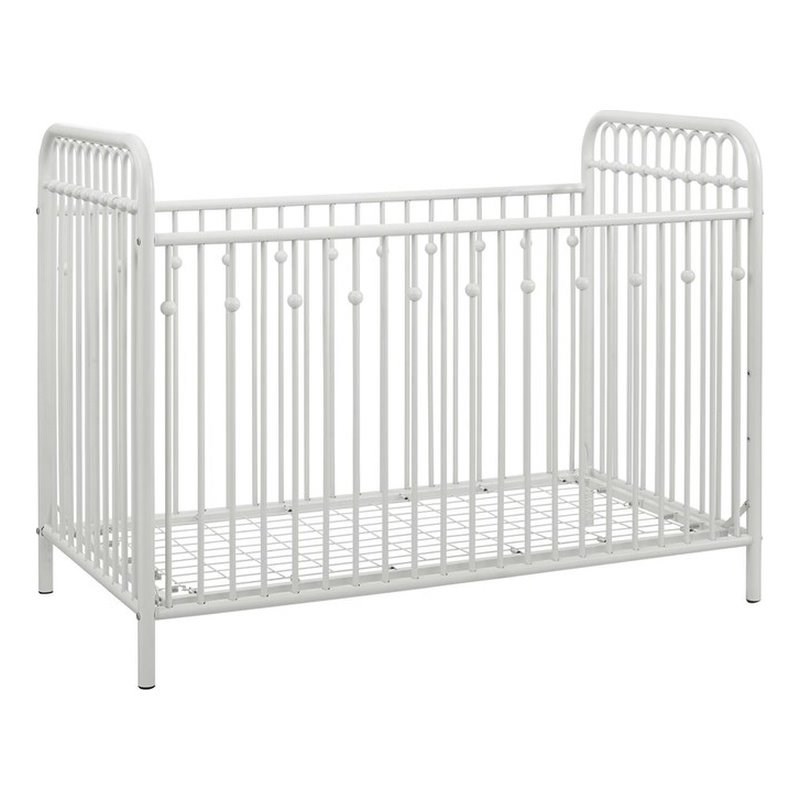 white metal cot