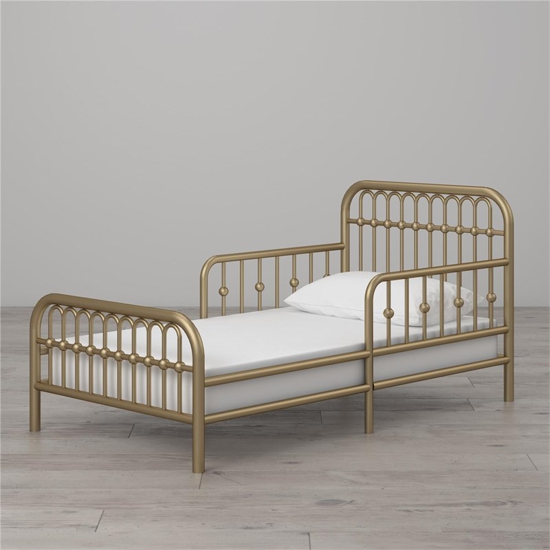 Little Seeds Contemporary Monarch Hill Ivy Metal Toddler Bed in Gold