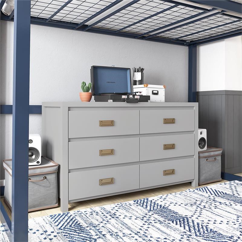 Little Seeds Monarch Hill Haven 6 Drawer Dove Grey Kids Dresser