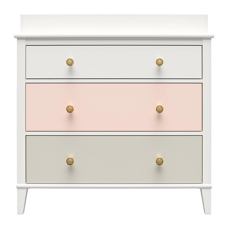 Little Seeds Monarch Hill Poppy Wood 3 Drawer Changing Table in Peach ...