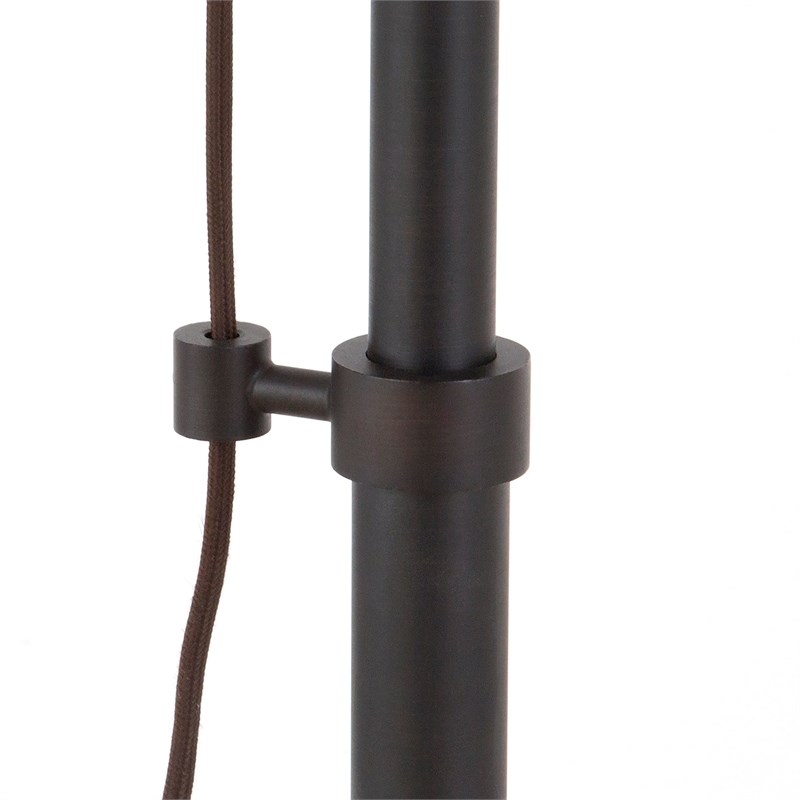Maklaine Industrial Metal Pulley Floor Lamp in Black and Bronze