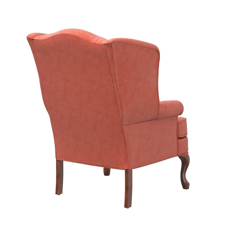 coral wingback chair