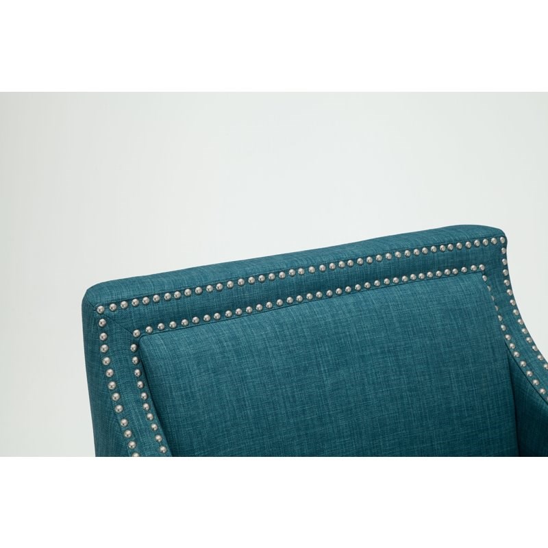 Comfort Pointe Taslo Teal Blue Fabric Accent Chair