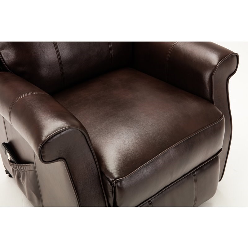 Comfort Pointe Lehman Brown Faux Leather Traditional Lift Chair