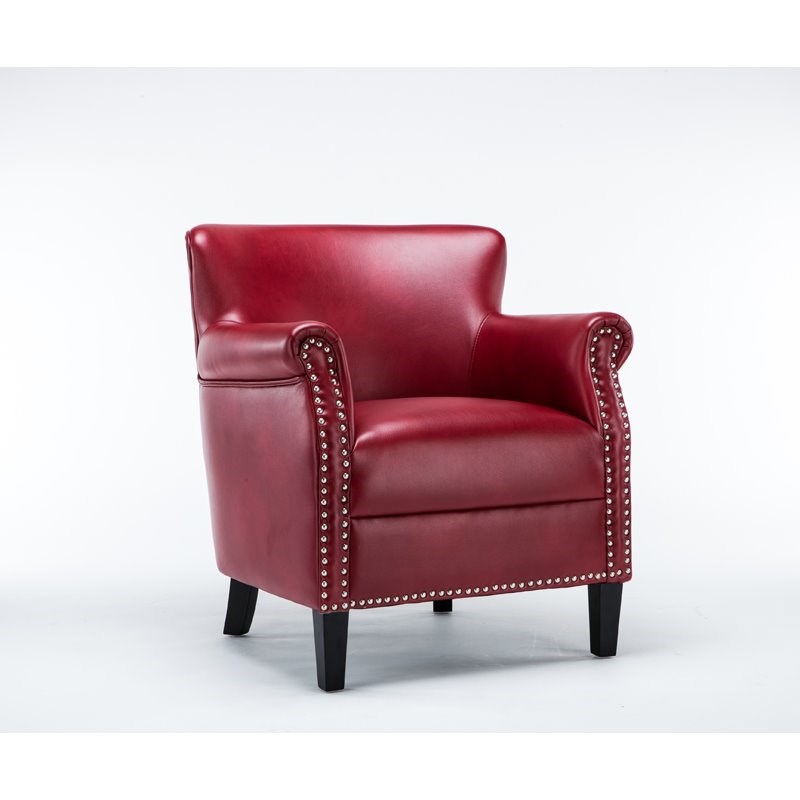 Comfort Pointe Holly Red Faux Leather Club Chair