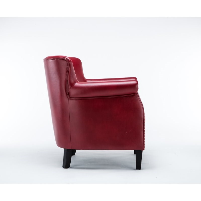 Comfort Pointe Holly Red Faux Leather Club Chair