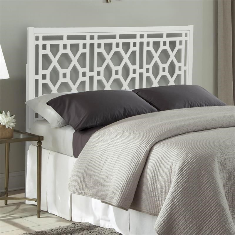 Thomas Chippendale White Wood Headboard, White Wood Headboard Queen Size