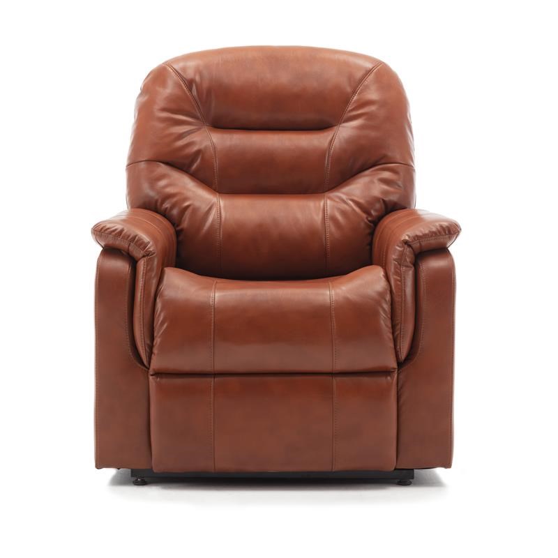 Palmer Caramel Brown Faux Leather Recliner Lift Chair | Homesquare