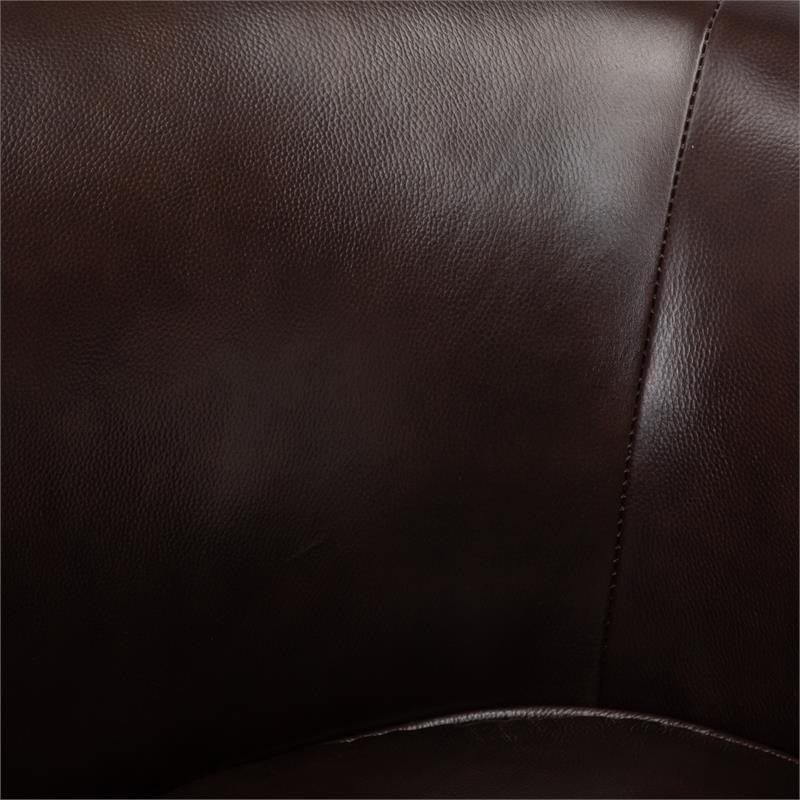Turner Brown Top Grain Leather Modern Swivel Chair